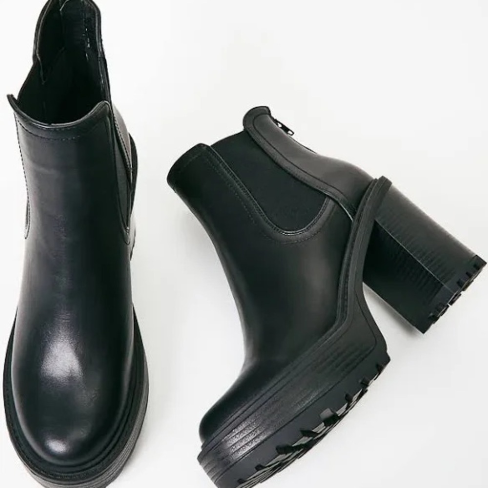 JUSTFAB Rugged Ankle Boot - Black - Picture 2 of 9